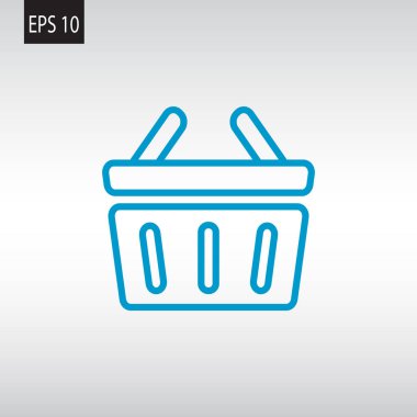 Alışveriş arabasının düz simgesi