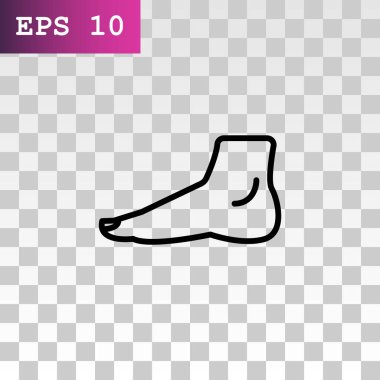 insan ayağı düz simgesi