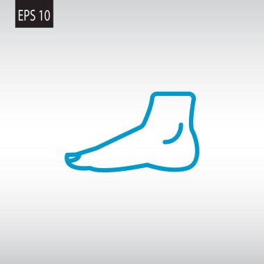 insan ayağı düz simgesi