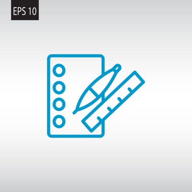 Not defteri düz simgesi