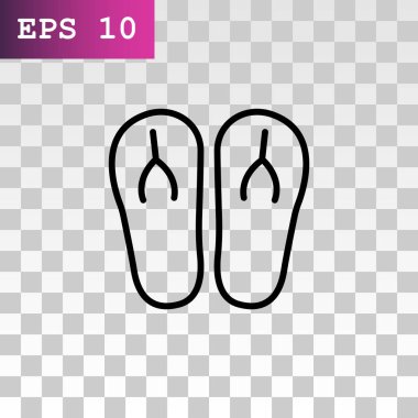 Plaj terlikleri düz simgesi