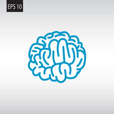 Beyin düz simgesi