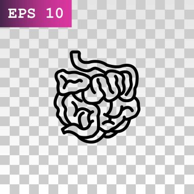 İnce bağırsak düz simgesi