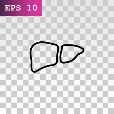 karaciğer düz simgesi