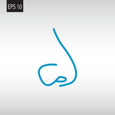 İnsan burnu düz simgesi