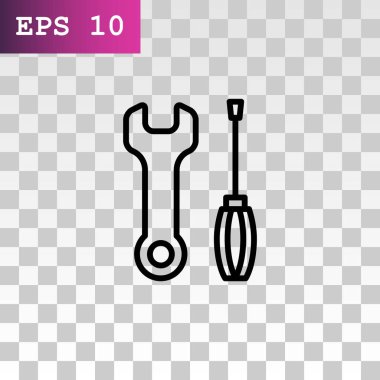 Anahtar tornavida düz simgesi