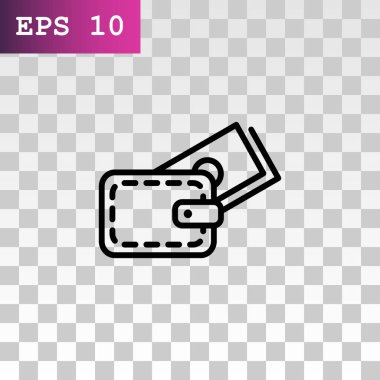 m-cüzdan düz simgesi