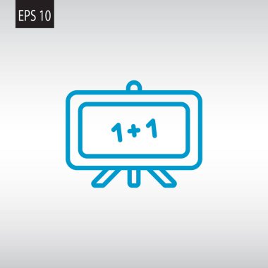 Beyaz tahta düz simgesi