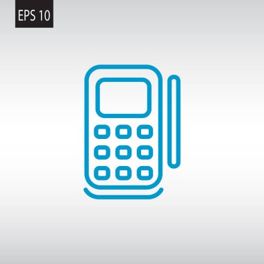 Mobil telefon düz simgesi