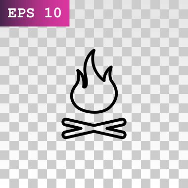 Yangın düz simgesi