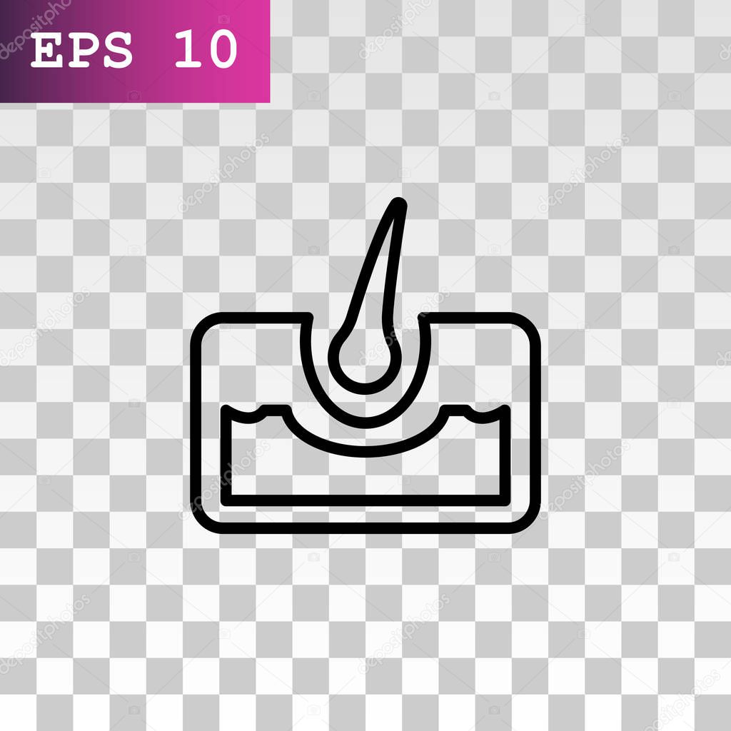 Hair flat icon vector illustration