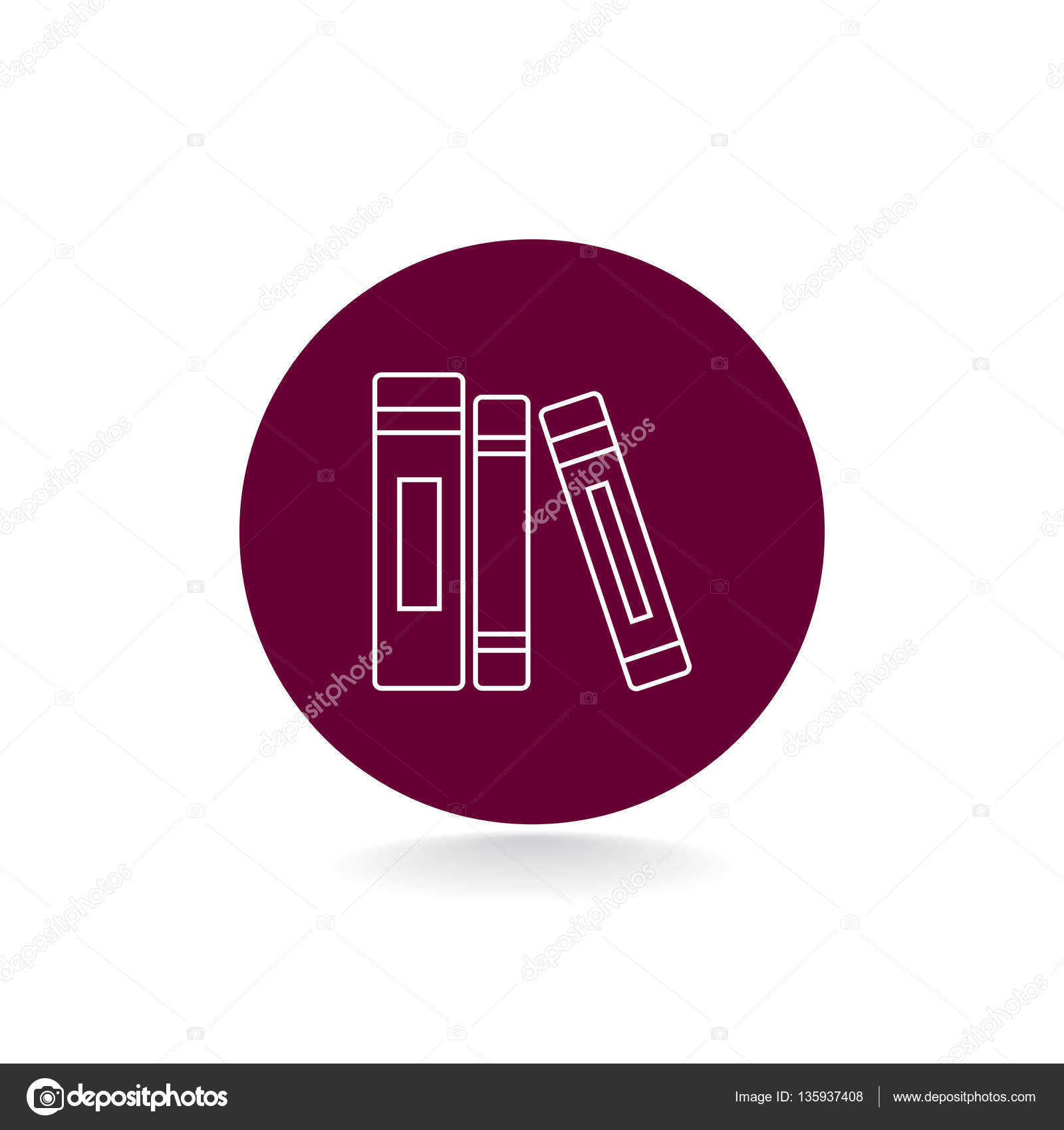 Books Flat Icon Stock Vector C Mr Webicon