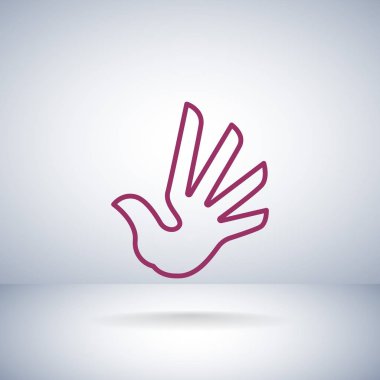 Kuş düz stil simgesi