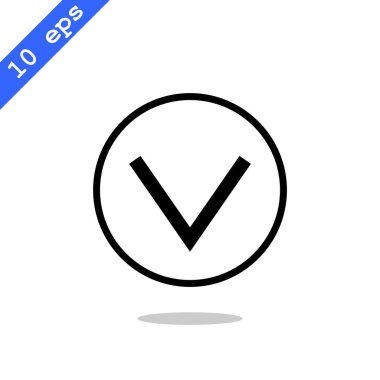 ok düz stil simgesi