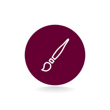 Fırça düz stil ikonu