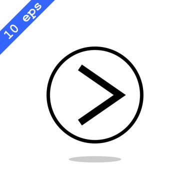 ok düz stil simgesi