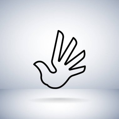 Kuş düz stil simgesi