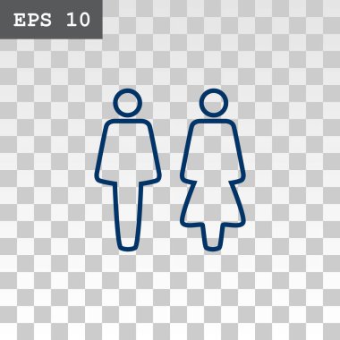 Çift düz stil ikonu