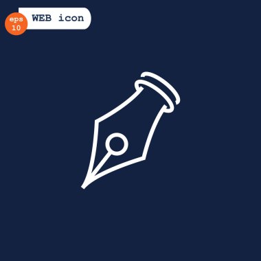 kalem düz stil simgesi