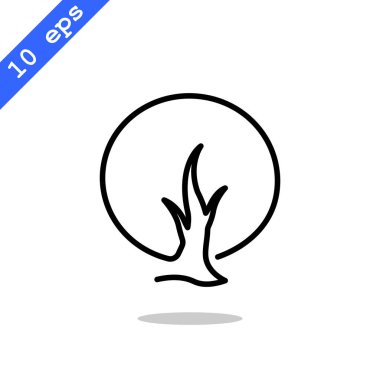 ağaç düz stil ikonu