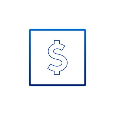 Doları düz stil ikonu