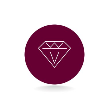 elmas düz stil ikonu
