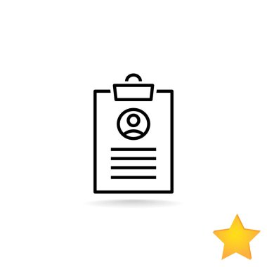 Not defteri düz stil ikonu