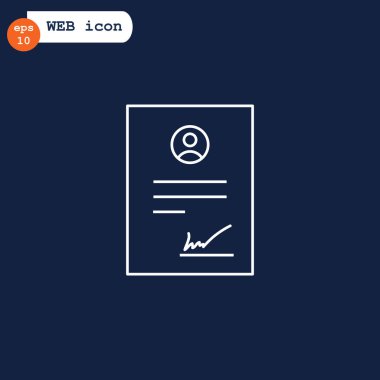 İş sözleşmesi simgesi 