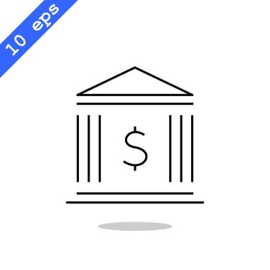 Banka düz stil ikonu