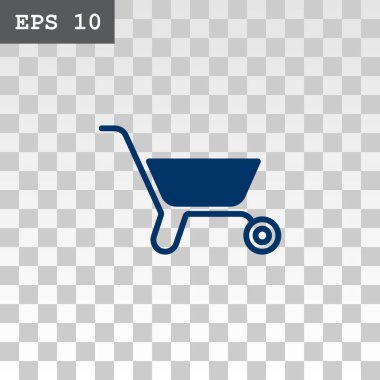 El arabası düz stil simgesi