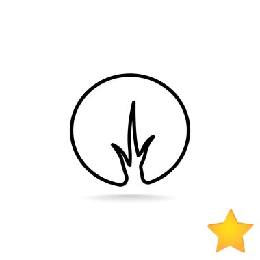 ağaç düz stil ikonu