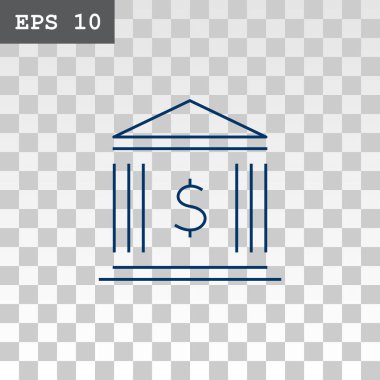 Banka düz stil ikonu