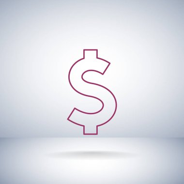 Doları düz stil ikonu