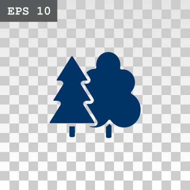 ağaçlar düz stil ikonu