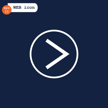 ok düz stil simgesi