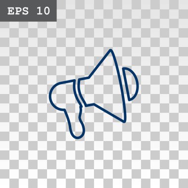 megafon düz stil ikonu