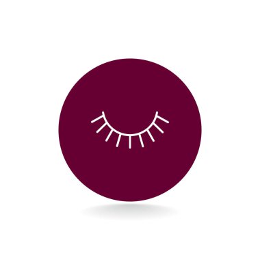kirpik düz stil ikonu
