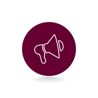 megafon düz stil ikonu