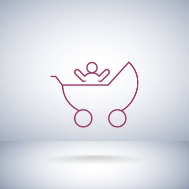 çocuk arabası bebek simgesiyle