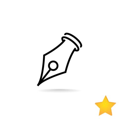 kalem düz stil simgesi