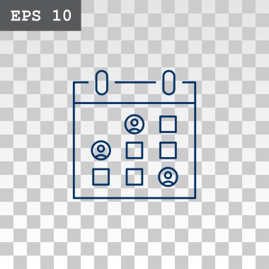 Takvim düz stil ikonu