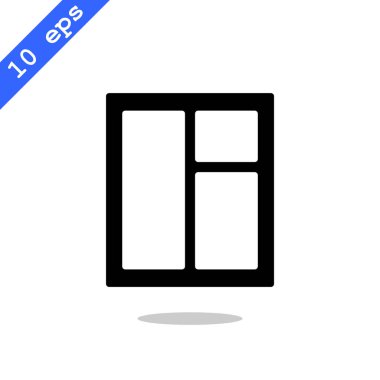 pencere düz stil simgesi