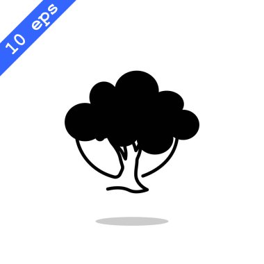 ağaç düz stil ikonu