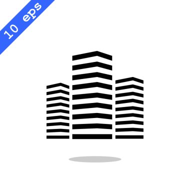 Bina düz stil ikonu