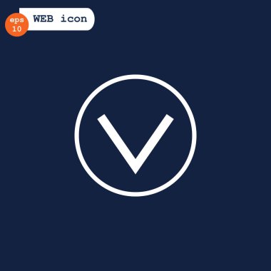 ok düz stil simgesi