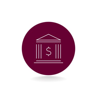 Banka düz stil ikonu