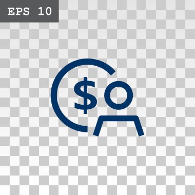 muhasebeci düz stil ikonu