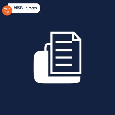 Belge düz stil ikonu