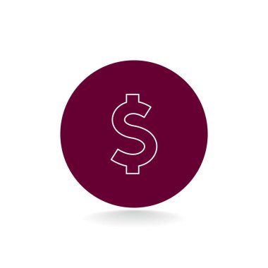 Doları düz stil ikonu