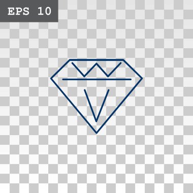 elmas düz stil ikonu